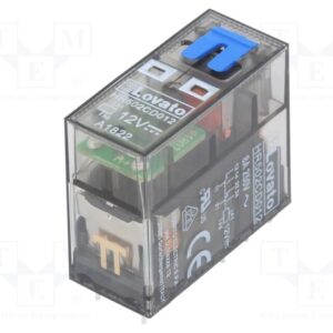 Mini Relè 12V 2 Scambi CC 8A Tasto Test + Led